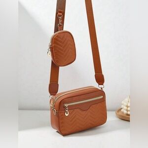 Embroidered Shoulder Crossbody bag/  mini chain strap bag